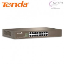 רכזת רשת 16 פורט מהירות 10/100 Mbps מבית Tenda מתאים לארון תקשורת 19 אינץ