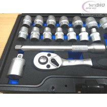 סט בוקסות מקצועי 3/8 עם 20 חלקים במזוודה מבית ProGreate