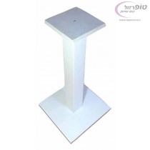 רגל שולחן עם בסיס פלטת ברזל 40*40 ס"מ עובי 8 ממ בצבע לבן / שחור