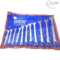 סט מפתחות מקצועי רינג פתוח 8 - 24 מ"מ   11 יחידות מבית BAWA בנרתיק