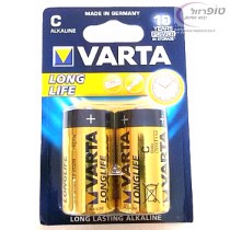 מארז 2 סוללות C אלקליין תוצרת ורטה