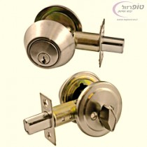 מנעול בטחון עליון עם מפתח וכפתור  -  מכונה גם dead lock