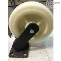 גלגל 8" פלטה מסתובב מרותך מיסב כפול גליל אקולון מיסב כפול מחוזק למשקל עד 880 ק"ג 