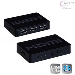 קופסת מיתוג HDMI מ 3 מקורות ליציאה 1 