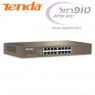 רכזת רשת 16 פורט מהירות 10/100 Mbps מבית Tenda מתאים לארון תקשורת 19 אינץ