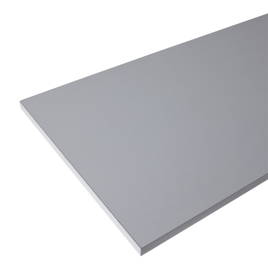 פלטת סנדביץ 17 ממ לשולחן מתקפל במידות 240X60 סמ בצבע לבן עם קנט PVC לבן